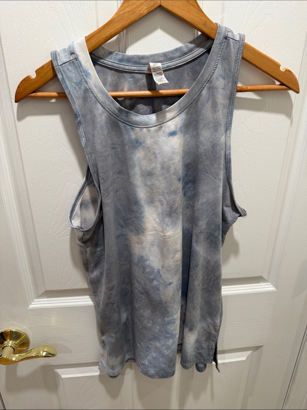 Tie-Dye Blue Sleeveless Tank Top